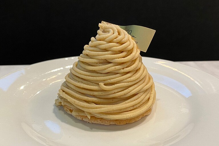 「この香ベーカリー」の和栗のモンブラン 564円(テイクアウト時は574円)。※11月4日(水)まで。