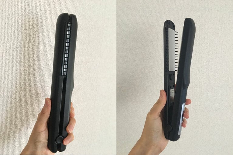 アイロン同様、片手で使えます。片側にクシがついているので、髪をとかして均一にしてくれるのも、秀逸。
