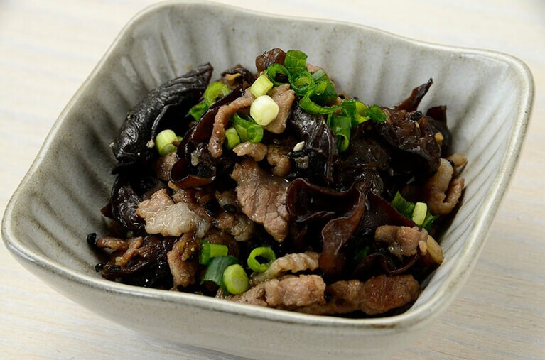 谷口先生のレシピより「黒きくらげのきんぴら」。