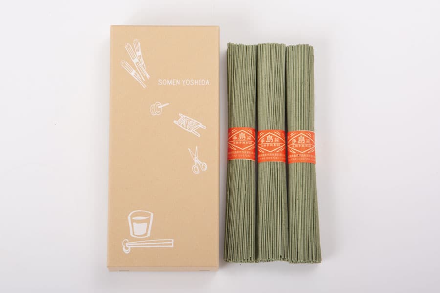 そうめんの吉田がつくる藍のそうめん 225g 1,296円/吉田食品手延工場