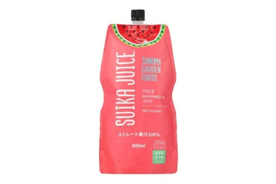 SONOMA GARDEN FOODS スイカジュース（220ml/800ml）。