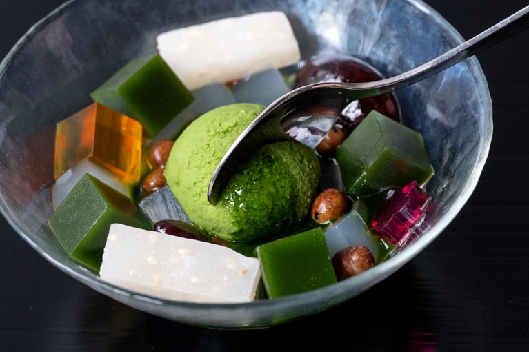 「抹茶のあんみつ」。