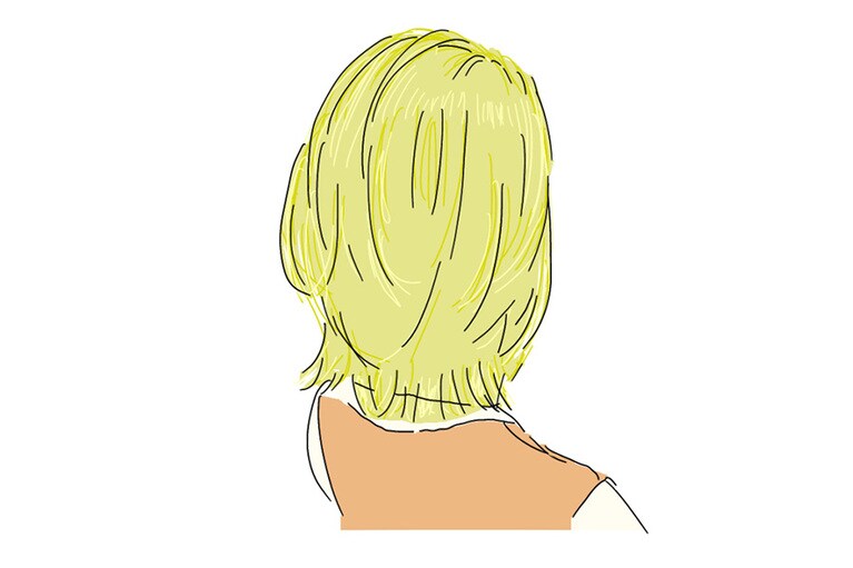 レイヤーが合うか心配な方は、頭のトップ部分に「表面だけ」のレイヤーを入れるのがおすすめ。スタイル全体に干渉しない