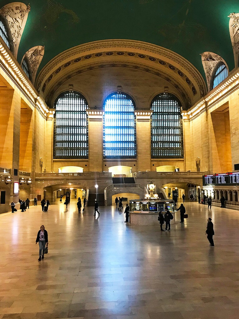 ロックダウン前日、人通りが少ないグランドセントラル駅。Photo：Eri Kurobe