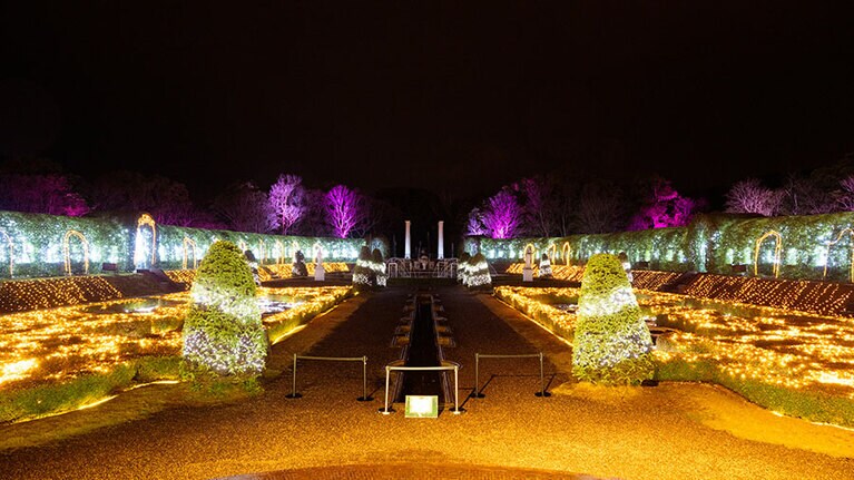 ジュエルイルミネーションは光と音楽が奏でる壮大なショー。