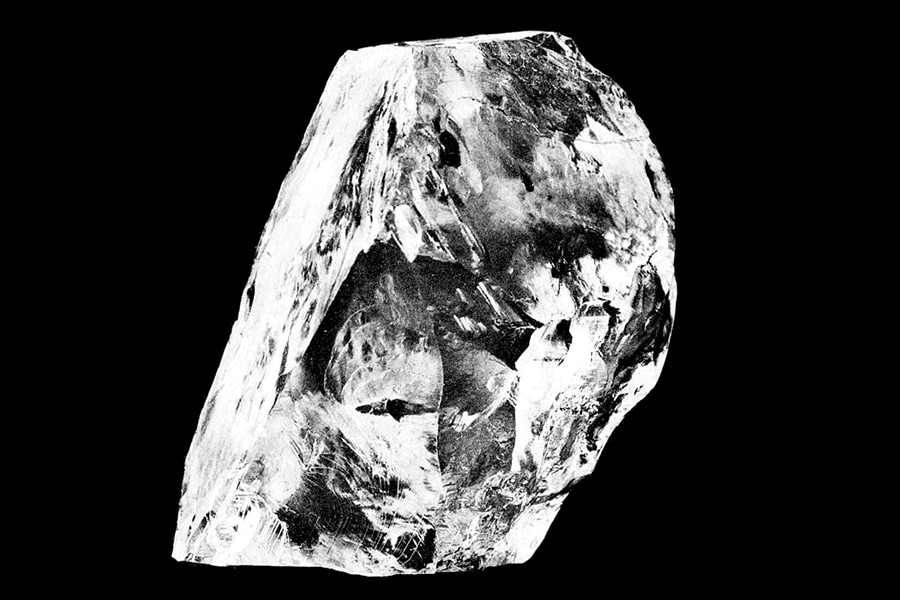 1905年に南アで発見された原石“カリナン”は3106カラット！　現在も史上最大の記録は破られていない。