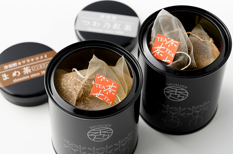 秀翠園「まめ茶・つわ乃紅茶 詰め合わせ」2,700円(ティーバック各10個)／島根県