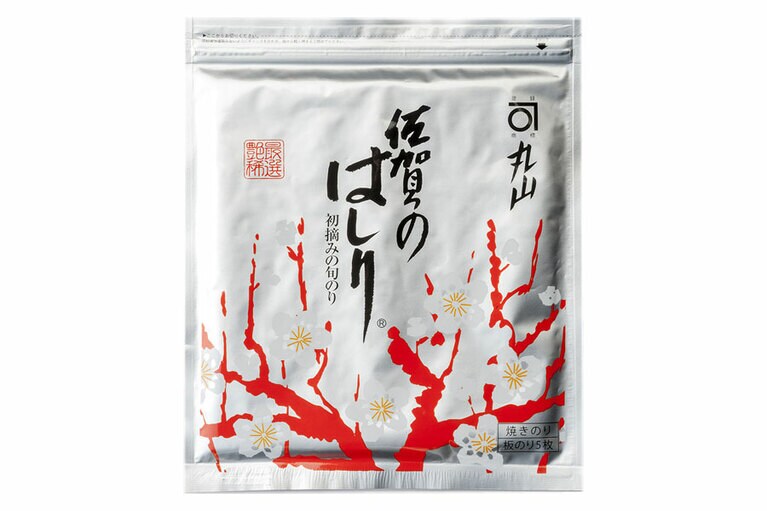 極上 佐賀のはしり 全型5枚入り 1,000円／丸山海苔店