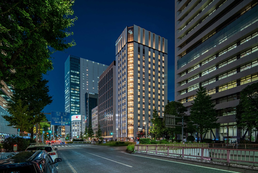 ホテルグランバッハ東京銀座の外観。