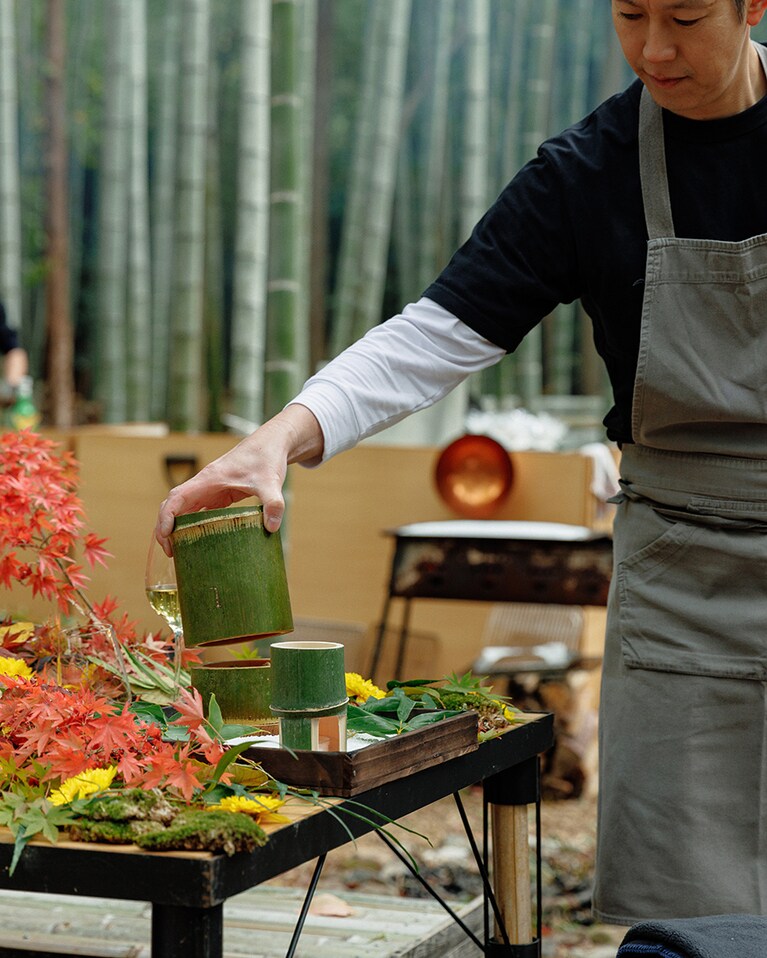 竹をチェック。