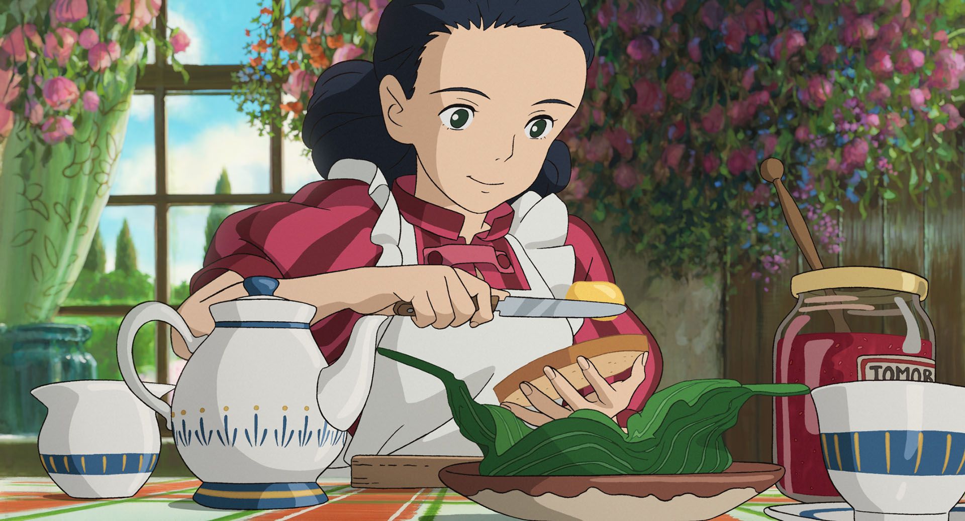 主人公・眞人に食事を振る舞う少女時代の母・ヒミ　©2023 Studio Ghibli