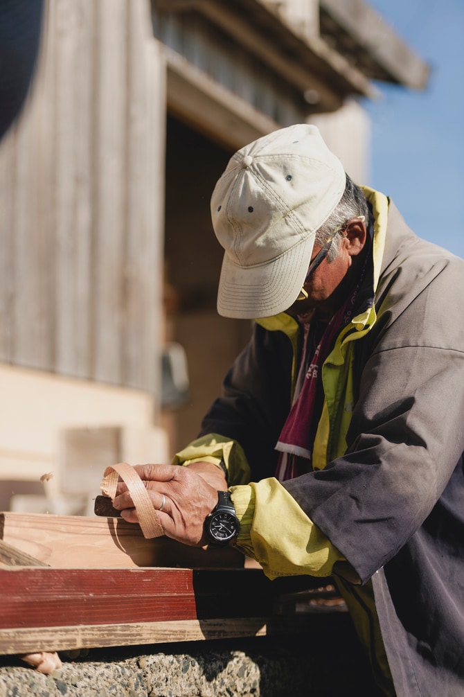 話をしてくれたのは、はんぎりの製造を行う金子啓次さん。はんぎり職人歴18年。